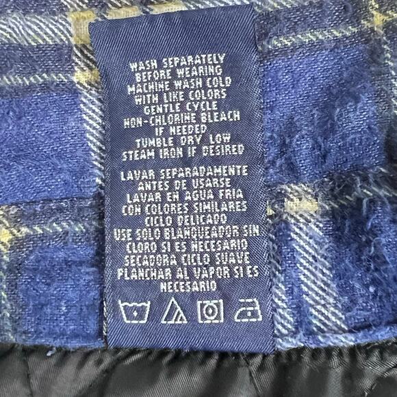 Dickies Quilted Flannel Shacket Blue Plaid 2XLT Tall Heavyweight Workwear - Picture 3 of 8